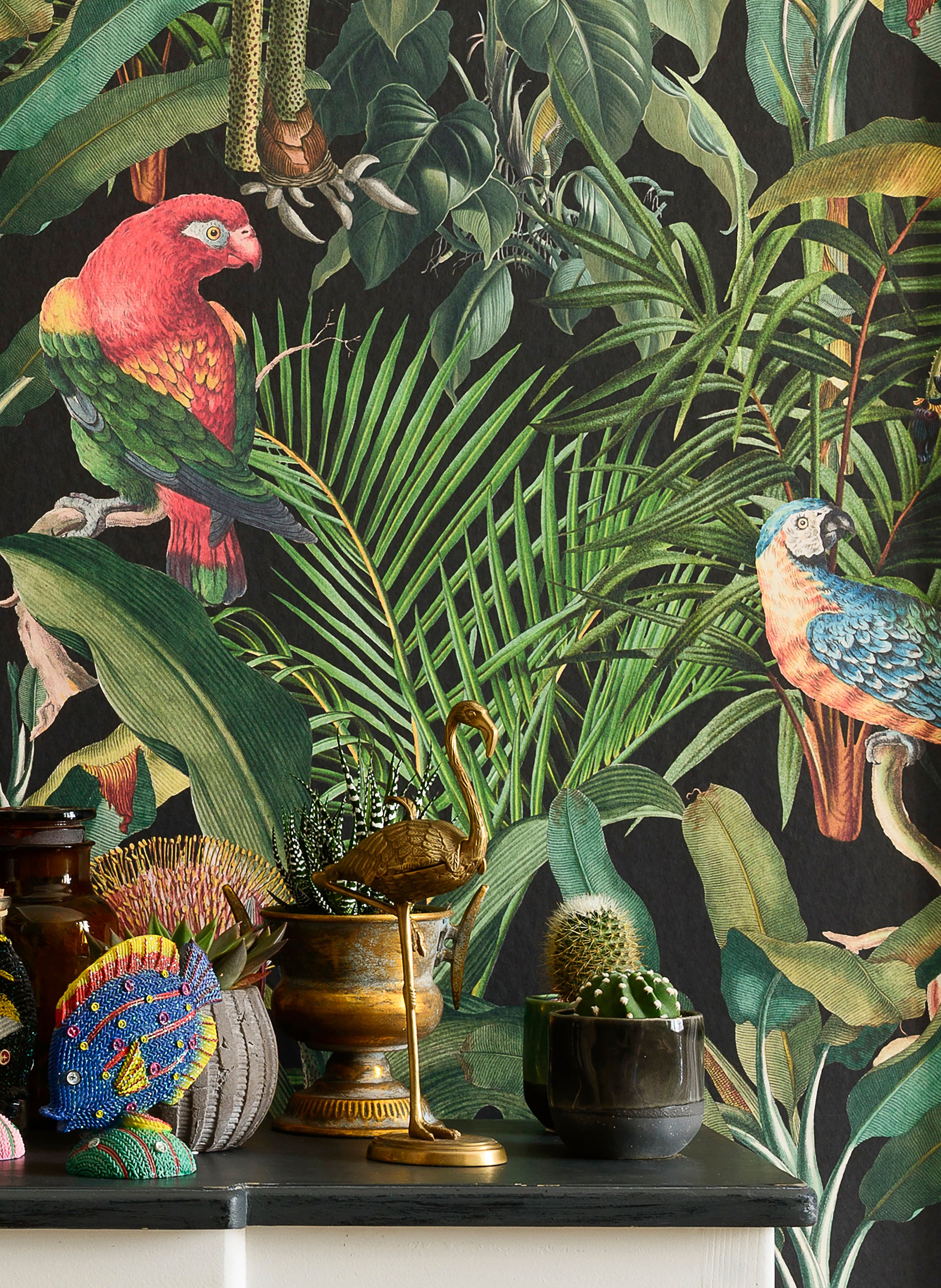 Wall Mural Parrots Of Brasil Green (View 14 of 15)