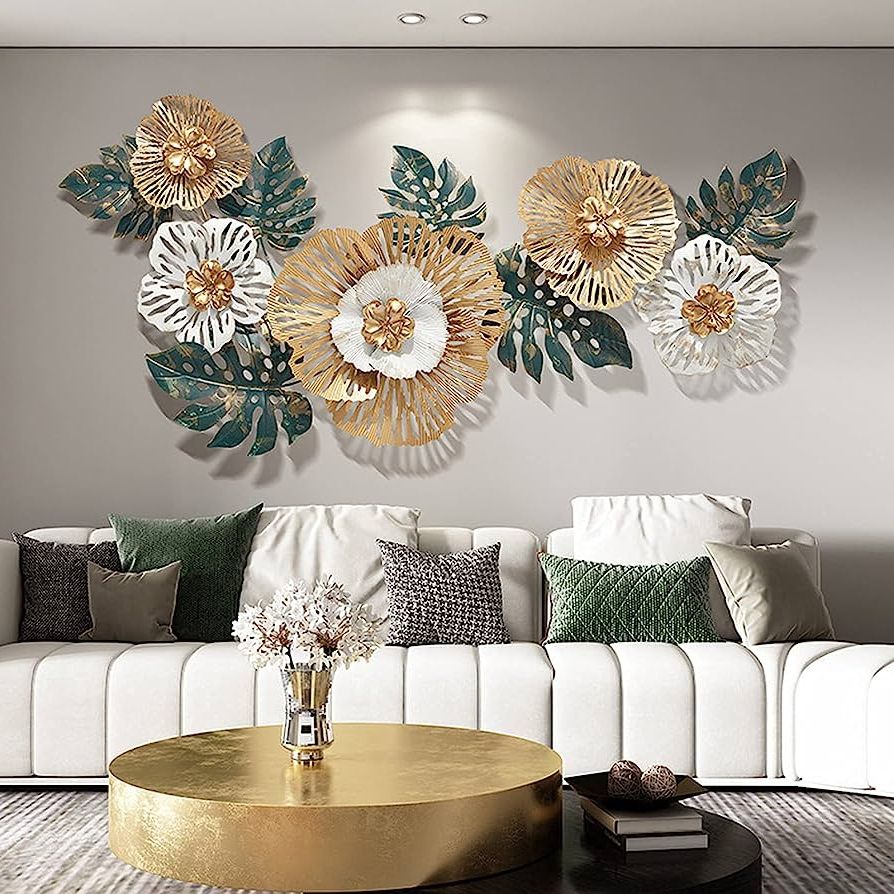 Weather Resistant Metal Wall Art Inside Trendy Metal Wall Art – Décor Hanging Decorations For Living Room, Bedroom Or  Outdoor – Durable, Weather Resistant Metal Wall Hanging  138x57cm/54.3x22.4in : Amazon.ca: Home (Photo 1 of 15)