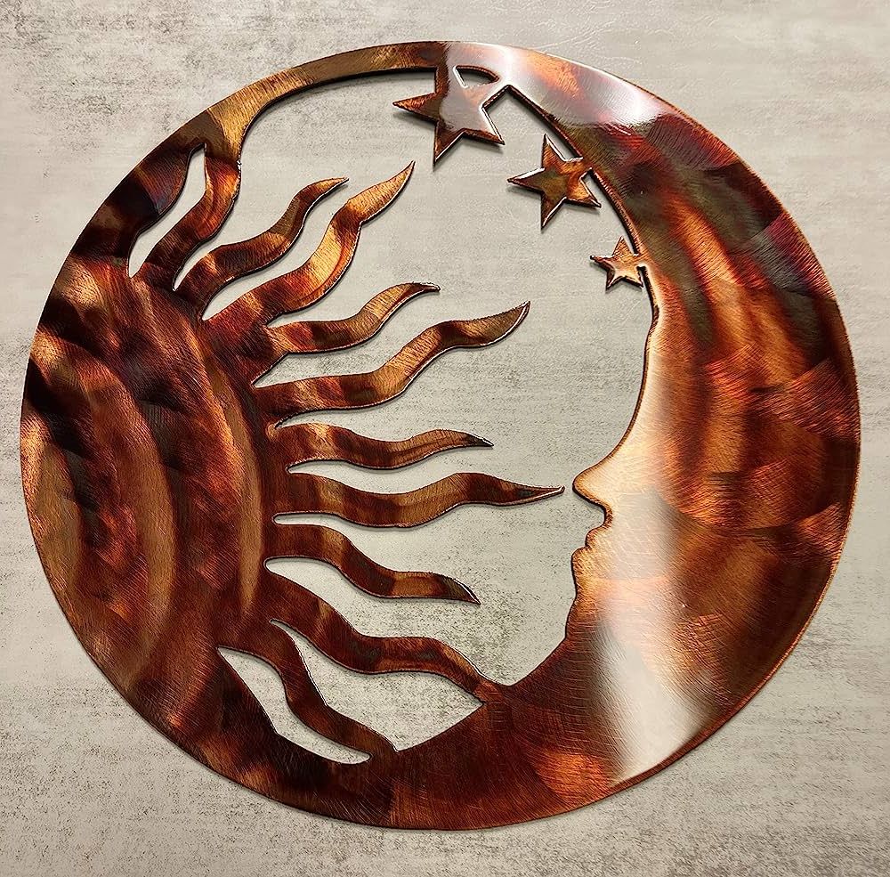 Well Known Amazon: The Moon, The Sun And The Stars Metal Wall Art : Handmade  Products In Sun Moon Star Wall Art (Photo 5 of 15)