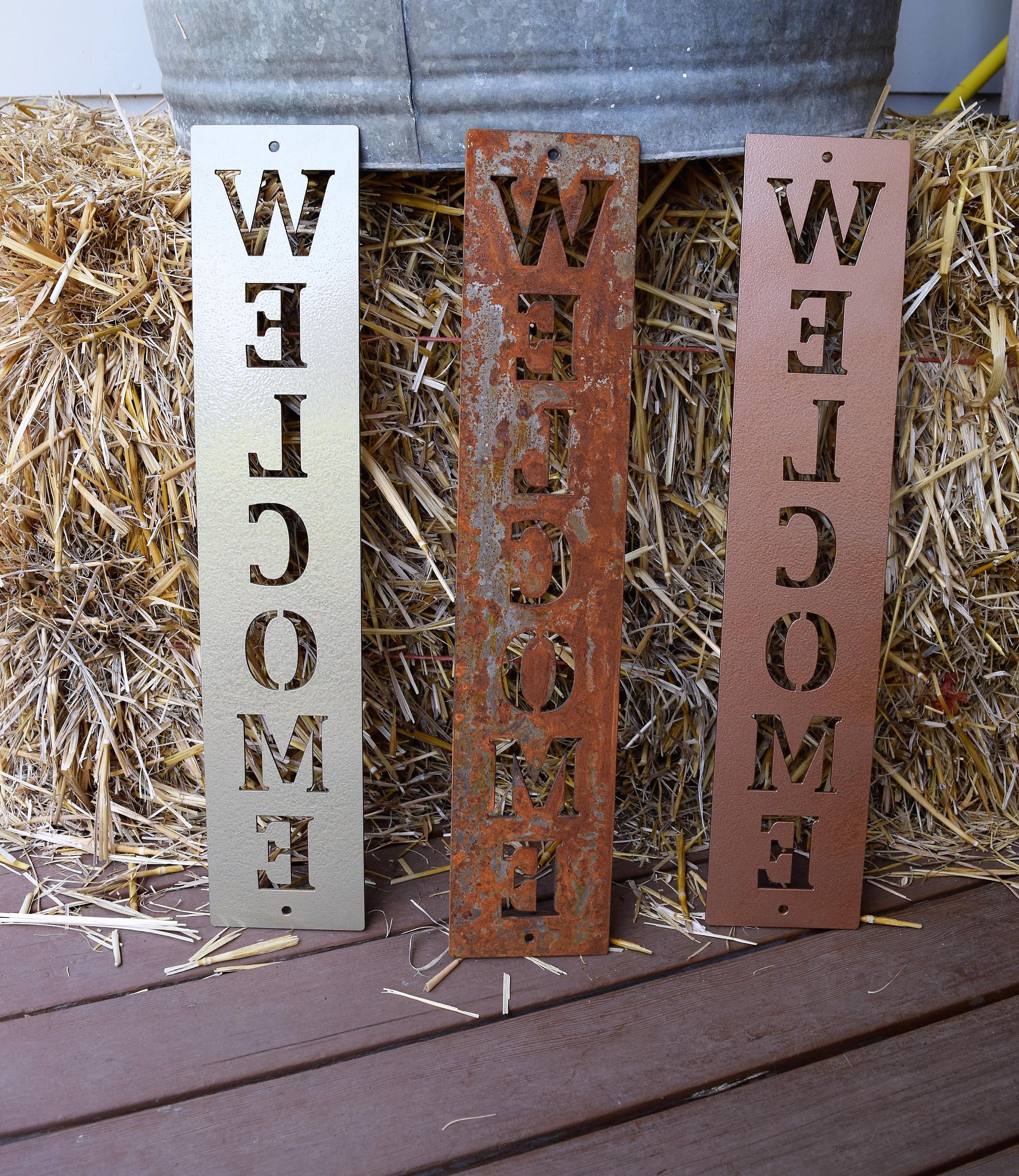 Featured Photo of 15 The Best Vintage Metal Welcome Sign Wall Art