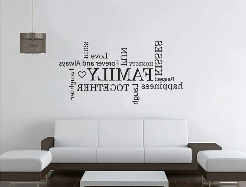 Well Liked Family Word Wall Art With Family Word Art Family Wall Decal Family Wall Art Family – Etsy Uk (View 3 of 15)