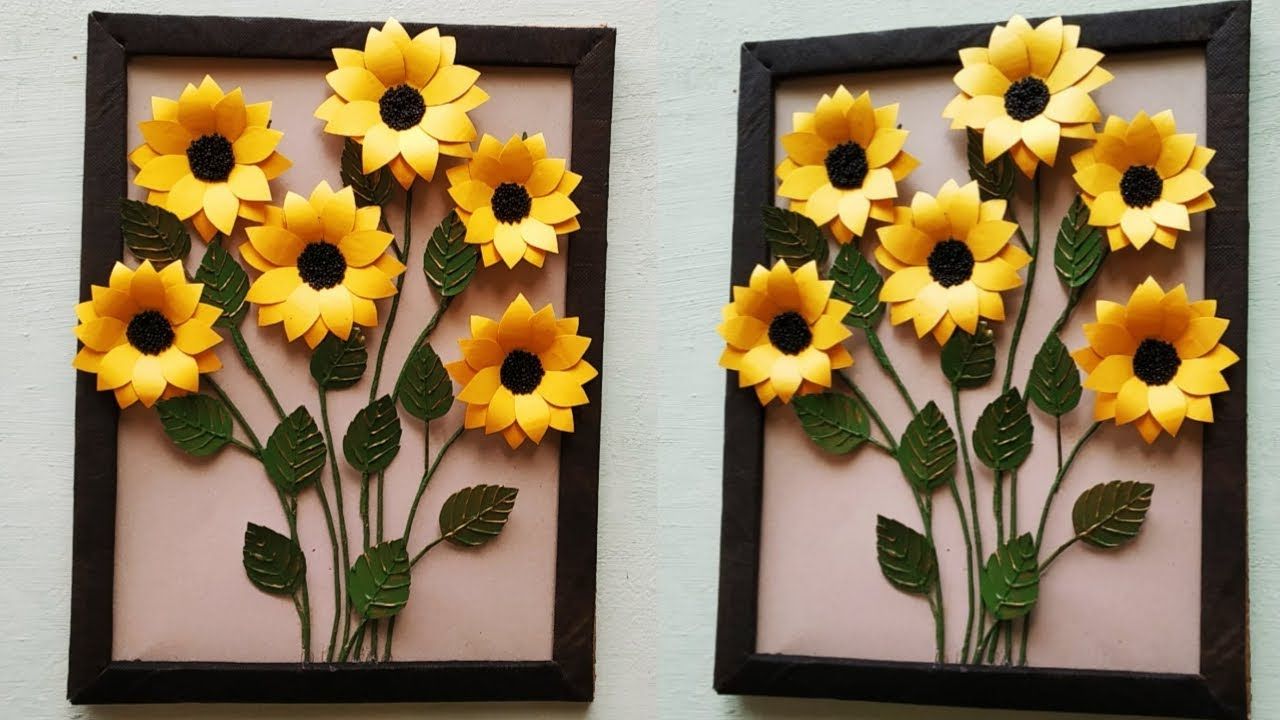 Widely Used Sunflower Wall Hanging/diy Wall Decor – Youtube With Hanging Sunflower (Photo 14 of 15)