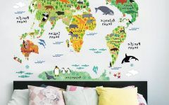 2024 Best of World Map Wall Art for Kids