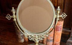 15 Collection of Antique Brass Standing Mirrors