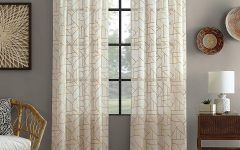 The 20 Best Collection of Archaeo Jigsaw Embroidery Linen Blend Curtain Panels