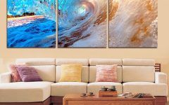 15 Ideas of Abstract Ocean Wall Art