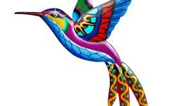 3d Metal Colorful Birds Sculptures