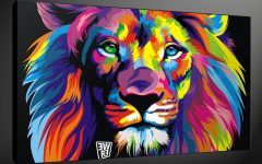 Top 15 of Abstract Lion Wall Art