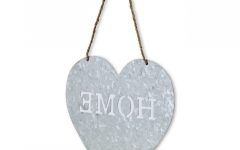 20 Inspirations Heart Shaped "home" Sign Wall Décor