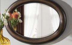 Distressed Black Round Wall Mirrors