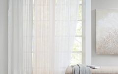 20 Inspirations Elowen White Twist Tab Voile Sheer Curtain Panel Pairs