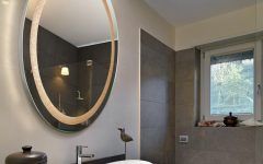 Edge-lit Oval Led Wall Mirrors