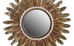 15 Inspirations Golden Voyage Round Wall Mirrors