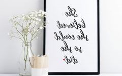 2024 Popular She Believed She Could So She Did Wall Art