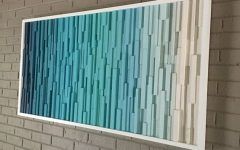 2024 Popular Blue Wood Wall Art