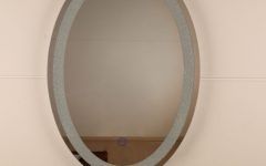 Ceiling-hung Oval Mirrors