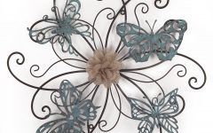 2024 Best of Flower and Butterfly Urban Design Metal Wall Decor