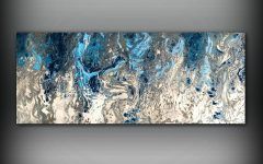 15 Best Collection of Dark Blue Abstract Wall Art