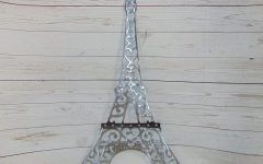 15 Inspirations Eiffel Tower Metal Wall Art