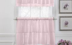 Elegant Crushed Voile Ruffle Window Curtain Pieces