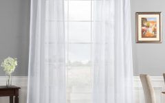 Signature White Double Layer Sheer Curtain Panels