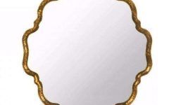 2024 Best of Gold Scalloped Wall Mirrors