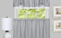  Best 20+ of Grey Window Curtain Tier and Valance Sets