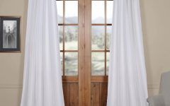 Ice White Vintage Faux Textured Silk Curtain Panels