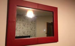 Large Red Wall Mirrors