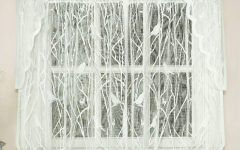 The Best Ivory Knit Lace Bird Motif Window Curtain