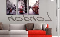 Black and White Wall Art with Red