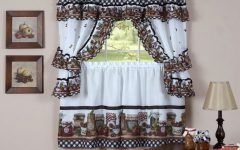 20 Best Collection of Top of the Morning Printed Tailored Cottage Curtain Tier Sets
