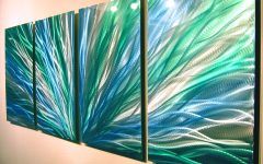 Blue Green Abstract Wall Art
