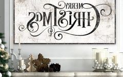 20 Collection of Merry Christmas Sign Wall Décor