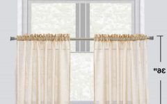 Semi-sheer Rod Pocket Kitchen Curtain Valance and Tiers Sets