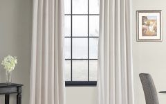 Signature Ivory Velvet Blackout Single Curtain Panels
