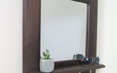 Wall Mirrors with Hooks and Shelf