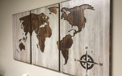 World Map Wood Wall Art