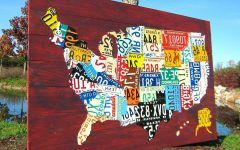 The Best License Plate Map Wall Art