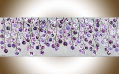 Top 15 of Purple and Grey Abstract Wall Art