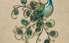 Jeweled Peacock Wall Art