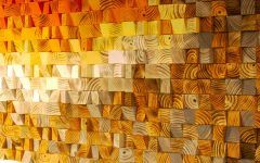 Orange Wood Wall Art