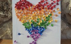 15 Best Ideas Rainbow Butterfly Wall Art
