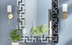 Rectangle Ornate Geometric Wall Mirrors