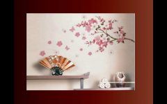 Red Cherry Blossom Wall Art