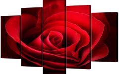 15 The Best Red Rose Wall Art