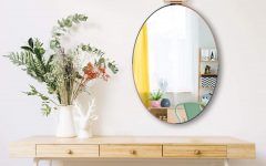 2024 Best of Leather Framed Wall Mirrors