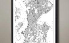 2024 Best of Seattle Map Wall Art