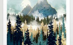 15 Collection of Misty Pines Wall Art