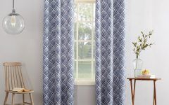 2024 Latest Geometric Print Textured Thermal Insulated Grommet Curtain Panels